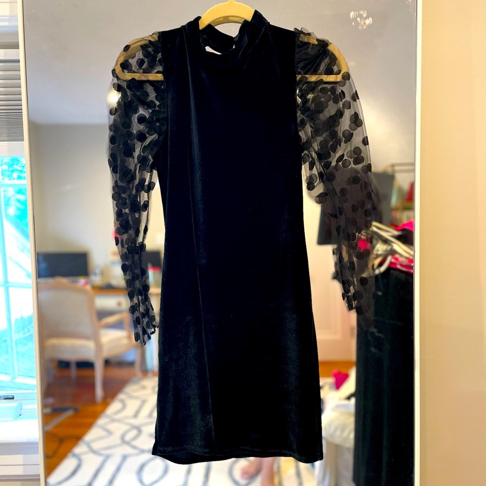 Black dress- puffy sleeves